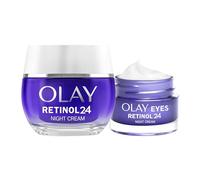 Olay Retinol 24 Night Cream 50ml + Eye Cream 15ml | Skincare with Antioxidant Vitamin E, Overnight Anti-Ageing, for Dark Circles