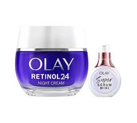 Olay Retinol 24 Night Cream 50ml & Olay Super Serum, Hydrating Face Serum 14ml Bundle