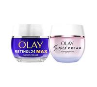 Olay Super Cream Face Moisturiser & Olay Retinol 24 Max Night Cream Bundle