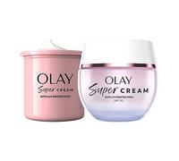 Olay Super Cream Face Moisturiser & Olay Super Serum Face Moisturiser with SPF30 Refill Bundle