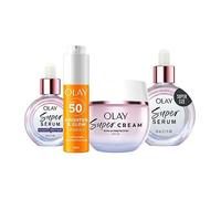Olay Super Cream Face Moisturiser, Olay Super Serum Night 30ml, Olay Super Serum 50ml & Olay Vit C Moisturiser Face Fluid Bundle