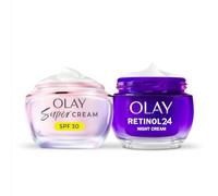 Olay Super Cream SPF30 Day Cream & Retinol 24 Night Cream Duo, 2x50ml
