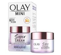 Olay Super Cream with Sunscreen SPF 30 15 mL Trial Size Ultra Lightweight Face Moisturizer - Vitamin C Hyaluronic Acid Niacinamide Collagen