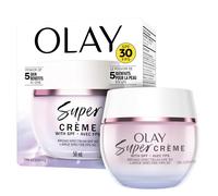 Olay Super Cream with Sunscreen SPF 30, Ultra Lightweight Face Moisturizer with Vitamin C, Hyaluronic Acid, Niacinamide, Vitamin