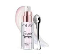 OLAY Super Eye Serum for Glass Skin, Dark Circles & Puffy Eyes 13.5ml | Super Depuff Eye Roller, Vitamin C, Caffeine, Aloe Vera, Niacinamide, Collagen Peptide. Fragrance-Free, for wrinkles and bags