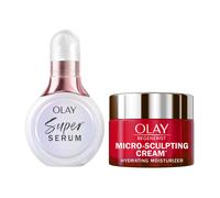 Olay Super Serum and MicroSculpting Cream Mini Duo Best Sellers Kit, Super Serum 0.4 FL OZ , MSC 0.5 FL OZ