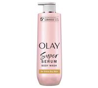 Olay Super Serum Body Wash for Extra Dry Skin, 24hr Long Lasting Rich Hydration, 5+ Ingredient Complex for Bright, Even, Firm, & Luminous Skin, with C