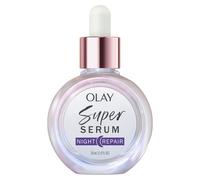 Olay Super Serum for Night Repair 1.0 oz 5-in-1 Lightweight Skin Cell Renewing Face Serum Wrinkle Correcting Treatment with Salicylic Acid & Ni
