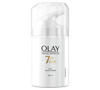 Olay Total Effects 7-in-1 Daily Moisturising Cream for Women with SPF 15, 50 ml, Day Cream with Vitamin E, B3 and B5 for Care and Protection of the Skin, Face Cream for Women (Packaging May Vary)
