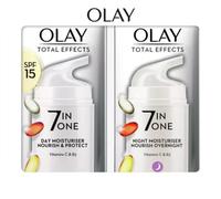 Olay Total Effects | 7 in One | Night & day Moisturiser | 50ml | Pack of 2