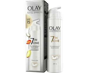 Olay Total Effects Featherweight Day Cream SPF15 - 7-in-1 Anti-Ageing Moisturiser, 50ml