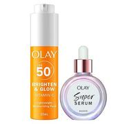 Olay Vitamin C Brighten & Glow 3in1 Moisturiser Face Fluid SPF50 & Super Serum Bundle