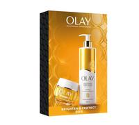 Olay Vitamin C Face SPF30 Day Cream & Body Lotion Gift Set | Brighten & Protect Duo. Evens skin tone, with Vitamin C, Glycerin. Smooth, moisturised, anti-dark spot skincare