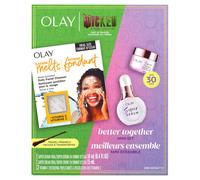 Olay x Wicked: For Good: Better Together Skin Care Gift Set: Face Cleanser, Facial Serum, Mini Face Moisturizer, 3 Units Total