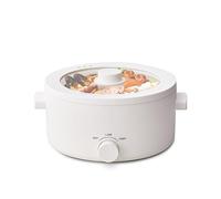 Olayks Electric Cooker, 3L Ceramic Glaze Non-stick Pot, Dual Power Multi-functional Electric Cooker, Suitable for Steak, Pasta, Hot Pot, Ramen, Quick Heating and Overheat Protection