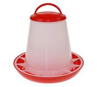 Olba B.V. Plastic Hopper Feeder with Lid, 1 kg, Red/White