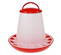 Olba B.V. Plastic Hopper Feeder with Lid, 3 kg, Red/White
