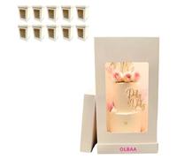 Olbaa 12" wide 20" tall cake box. Massive viewing window. Strong and sturdy for cake transport and presentation. 10 pack White