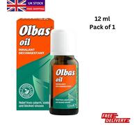 Olbas Oil Natural Decongestant Oil, Inhaler for Cold Blocked Noses Sinus Relief
