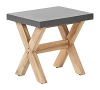 Beliani Garden Stool Olbia Concrete Grey