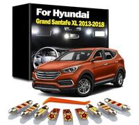 OLCGNHUY 12Pcs LED Bulb Interior Sun Visor Light Kit, For Hyundai Grand Santa Fe Santafe XL Maxcruz 2013 2014 2015 2016 2017 2018