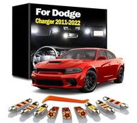 OLCGNHUY 17Pcs Door Sun Visor Bulbs LED Interior Map Roof Trunk Dome Light Kit, For Dodge Charger 2011-2019 2020 2021 2022 Car Accessories