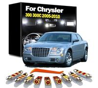 OLCGNHUY 17Pcs LED Interior Map Dome Light Kit, For Chrysler 300 300C 2005 2006 2007 2008 2009 2010 Vehicle Lamp Car Bulbs