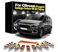 OLCGNHUY Interior LED, For Berlingo For Peugeot Partner B9 K9 Tepee 1996 To 2020 + Auto Bulb Indoor Dome Map Light