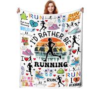 OLCT Cool Running Blanket Cross Country Gifts for Adults Female,Running Accessories Run Throw Blankets,Marathon Presents for Runner 60"x50"