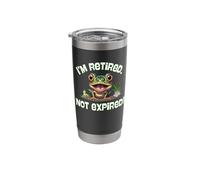 Old Age I’m Retired Not Expired Toad Frog Humorous Fun Stainless Steel Insulated Tumbler