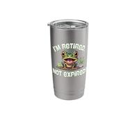 Old Age I’m Retired Not Expired Toad Frog Humorous Fun Stainless Steel Insulated Tumbler