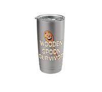 Old Age Wooden Spoon Survivor Old Fashioned Punishment Stainless Steel Insulated Tumbler