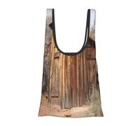 Old Ancient Outhouse Print Foldable Reusable Grocery Bag Lightweight Shopping Tote for Groceries Travel Beach Eco-Friendly Compact Adventure Tote