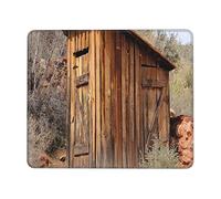 Old Ancient Outhouse Printed Mouse Pad Gaming Mouse Pad Waterproof Non-Slip Mousepad Rubber Mouse Mat for Wireless Mouse Computers Laptop Office 7.9 X 9.5 in