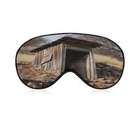 Old Ancient Outhouse Sleeping Mask Sleep Mask for Side Sleeper Relaxing Zero Pressure Night Blindfold Light Block-Out Eye Mask for Sleep with Easy Adjustable Strap