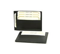 Old Angler Cowhide Credit Card Holder with RFID Shielding | Made in Italy | 7 Card Slots | Elegant and Durable Design, Black, Classic