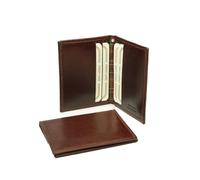 Old Angler Firenze Old Angler Cowhide Credit Card Holder with RFID Shielding | Made in Italy | Elegant and Durable Design, brown, Classic