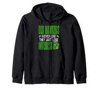 Old Bankers Never Die They Just Lose Interest Zip Hoodie