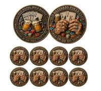 Old Bastards Bourbon Club Collectible Coin, Funny Old Bastards Whiskey Club Challenge Coin, Double-Sided Whiskey Club Commemorative Coins, Funny Gag Gift for Men Dads Friends (8Pcs 04#)