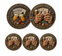 Old Bastards Bourbon Club Collectible Coin, Funny Old Bastards Whiskey Club Challenge Coin, Double-Sided Whiskey Club Commemorative Coins, Funny Gag Gift for Men Dads Friends (3Pcs 04#)