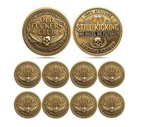 Old Bastards Bourbon Club Collectible Coin, Funny Old Bastards Whiskey Club Challenge Coin, Double-Sided Whiskey Club Commemorative Coins, Funny Gag Gift for Men Dads Friends (8Pcs 03#)