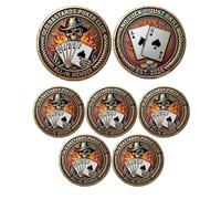 Old Bastards Bourbon Club Collectible Coin, Funny Old Bastards Whiskey Club Challenge Coin, Double-Sided Whiskey Club Commemorative Coins, Funny Gag Gift for Men Dads Friends (5Pcs 02#)