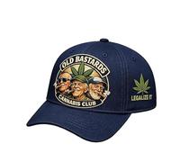 Old Bastards Canna lub Cap, Vintage Style, Distressed Blue Baseball Hat, Unisex Adjustable Lifetime Member Printed Cap (1)