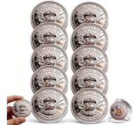 Old Bastards Golf Club Coin, Funny “100% Over Par” Golf Challenge Coin with Whiskey & Cigar Design, Lifetime Member Novelty Token for Best Friend and Old Bastard Prank Gifts (10pcs)