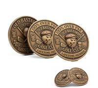 Old Bastards Golf Club Coin, Funny Golf Challenge Coin for Men, Lifetime Golfs Club Member Coins, for Old Guys (2pcs)