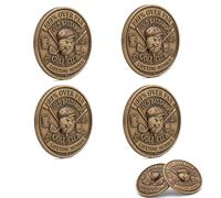 Old Bastards Golf Club Coin, Funny Golf Challenge Coin for Men, Lifetime Golfs Club Member Coins, for Old Guys (4pcs)