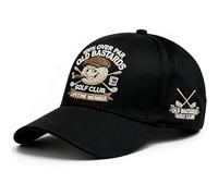 Old Bastards Golf Club Embroidered Baseball Cap, Funny Vintage Golf Themed Baseball Hat, 100% Over Par Lifetime Member Edition, Funny 3D Raised Logo Cotton Hat for Best Friend (Black)
