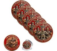 Old Bastards Motorcycle Club Challenge Coin - Double-Sided Vintage Biker Commemorative Coin, Lifetime Member Biker Token, Collectible Gift for Motorcycle Riders (B-5pcs)