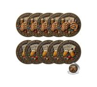 Old Bastards Poker Club Challenge Coin - Funny All-in Or Go Home Coin, Old Hands,Bold Bluffs Funny Challenge Coin for Men,Novelty Coin Collection Gag Gift for Dad, Husband Or Friends (10PC)