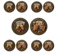 OLD BASTARDS POKER CLUB Commemorative Coin, Collectible Commemorative Coin, Las Vegas Souvenir Poker Player Accessory, Unisex Poker Gift, 4cm (Aa, Buy 5)
